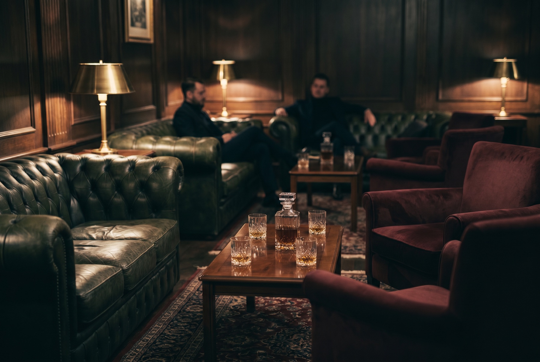 Membros no lounge Baldram